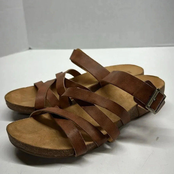 Kork-Ease Korks Aster Tan Synthetic Cork Wedge Strappy Sandals Womens Size 11 - Picture 5 of 10